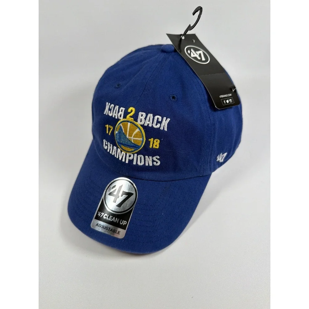 Golden State Warriors 2017 NBA Champions Hat 47 Brand Clean Up Strapback New